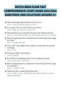 DUTCH BROS FLOW TEST COMPREHENSIVE STUDY GUIDE 2026 FULL QUESTIONS AND SOLUTIONS GRADED A&plus;
