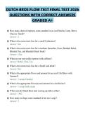 DUTCH BROS FLOW TEST FINAL TEST 2026 QUESTIONS WITH CORRECT ANSWERS GRADED A&plus;