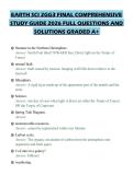 EARTH SCI 2GG3 FINAL COMPREHENSIVE STUDY GUIDE 2026 FULL QUESTIONS AND SOLUTIONS GRADED A&plus;