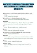 EARTH SCI 2GG3 FINAL FINAL TEST 2026 QUESTIONS WITH CORRECT ANSWERS GRADED A&plus;