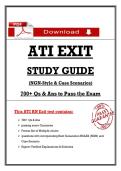 ATI EXIT  STUDY GUIDE   &lpar;NGN-Style & Case Scenarios&rpar;  700&plus; Qs & Ans to Pass tḥe Exam 