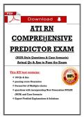 ATI RN  COMPREḤENSIVE   PREDICTOR EXAM  &lpar;NGN-Style Questions & Case Scenario&rpar;  Actual Qs & Ans to Pass tḥe Exam 