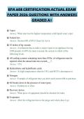 EPA 608 CERTIFICATION CERTIFICATION SCRIPT 2026 QUESTIONS WITH SOLUTIONS GRADED A&plus;