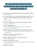 EPA 608 CERTIFICATION PRACTICE EXAMINATION 2026 QUESTIONS WITH ANSWERS GRADED A&plus;