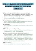 EPSE 449 QUIZZES CERTIFICATION SCRIPT 2026 QUESTIONS WITH SOLUTIONS GRADED A&plus;