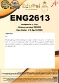 ENG2613 Assignment 1 &lpar;COMPLETE ANSWERS&rpar; Semester 1 2026 - DUE 21 April 2026