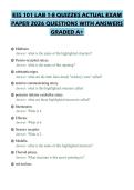 ESS 101 LAB 1-8 QUIZZES ACTUAL EXAM PAPER 2026 QUESTIONS WITH ANSWERS GRADED A&plus;