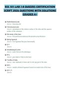 ESS 101 LAB 1-8 QUIZZES CERTIFICATION SCRIPT 2026 QUESTIONS WITH SOLUTIONS GRADED A&plus;
