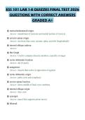 ESS 101 LAB 1-8 QUIZZES FINAL TEST 2026 QUESTIONS WITH CORRECT ANSWERS GRADED A&plus;