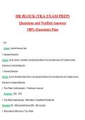 HR BLOCK &lpar;TKA EXAM PREP&rpar; 2026 &vert; COMPLETE QUESTIONS AND 100&percnt; VERIFIED ANSWERS LATEST VERSION &lpar;PASS GUARANTEE&rpar;