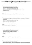 ATI Building Therapeutic Relationships  Exam &vert; 30 Questions and answers &vert; 2026 Edition