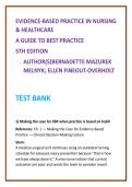 2026 NGN NCLEX Test Bank for Evidence-Based Practice in Nursing & Healthcare 5th Edition by Bernadette Mazurek Melnyk &vert; MCQs Rationales Clinical Judgment