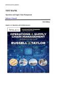 TEST BANK&lowbar;&lowbar;Operations and Supply Chain Management 11th Edition by Roberta S&period; Russell &comma; ISBN&colon; 9781119905677 &vert;Chapters 1-17&vert; Questions with Verified Answers&comma; Guide A&plus;