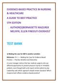 2026 NGN NCLEX Test Bank for Evidence-Based Practice in Nursing & Healthcare 5th Edition by Melnyk &vert; MCQs Rationales Clinical Judgment