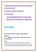 2026 NGN NCLEX Test Bank for Evidence-Based Practice in Nursing & Healthcare 5th Edition by Melnyk &vert; MCQs Rationales Clinical Judgment