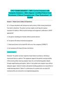 CPCT EXAM 2026&sol;2027 &vert; 100&percnt; Correct Answers with Complete Solutions &vert; NHA Aligned &vert; Certified Patient Care Technician &vert; Clinical Competencies &vert; Pass Guaranteed - A&plus; Graded