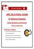 ARC BLS FINAL EXAM  &lpar;3 Version Exams&rpar;  Acṫual Quesṫions and Answers   100&percnt; Guaranṫee Pass