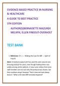 2026 NGN NCLEX Test Bank for Evidence-Based Practice in Nursing & Healthcare 5th Ed by Melnyk &vert; MCQs Rationales Clinical Judgment