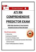 ATI RN  COMPREHENSIVE   PREḌICTOR EXAM  &lpar;NGN-Style Questions & Case Scenario&rpar;  Actual Qs & Ans to Pass the Exam 