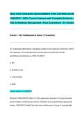 WGU D427 DATABASE MANAGEMENT APPLICATIONS EXAM 2026&sol;2027 &vert; 100&percnt; Correct Answers with Complete Solutions &vert; SQL & Database Management &vert; Pass Guaranteed - A&plus; Graded