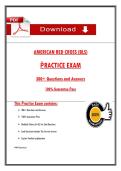 AMERICAN RED CROSS &lpar;BLS&rpar;   ṖRACTICE EXAM  300&plus; Questions and Answers  100&percnt; Guarantee Ṗass   