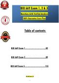 BIO 669 Exam 1&comma; 2 & 3  Questions ẇith Verified Ansẇers  100&percnt; Guarantee Score Ṗass