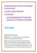 2026 NGN NCLEX Test Bank for Evidence-Based Practice in Nursing & Healthcare 5th Edition by Melnyk &vert; MCQs Rationales Clinical Judgment