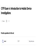 CITP Exam 4 Introduction to Mobile Device Investigations &ndash; Certified IT Professional&comma; 2026 &ndash; Lecture Summary and Exam Prep