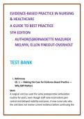 2026 NGN NCLEX Test Bank for Evidence-Based Practice in Nursing & Healthcare 5th Edition by Melnyk &vert; MCQs Rationales Clinical Judgment