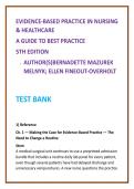 2026 NGN NCLEX Test Bank for Evidence-Based Practice in Nursing & Healthcare 5th Edition by Melnyk &vert; MCQs Rationales Clinical Judgment