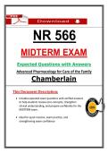 Chamberlain NR 566 Midterm Exam &lpar;2026&rpar; - Advanced Pharmacology Questions and Answers &lpar;PDF&rpar;