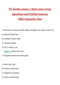 NC Health Science 1 Final Exam Review 2026 &vert; Complete Questions and Guide Answers&comma; 100&percnt; Verified Graded A&plus;