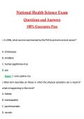 National Health Science Exam 2026 &vert; Complete Questions and Guide Answers&comma; 100&percnt; Verified Graded A&plus;