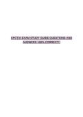 CPCT&sol;A EXAM STUDY GUIDE QUESTIONS AND ANSWERS 100&percnt; CORRECT&excl;&excl;