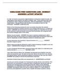 CHDA EXAM PREP QUESTIONS AND  CORRECT ANSWERS LATEST UPDATE&excl;&excl;