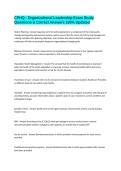 CPHQ - Organizational Leadership Exam Study Questions & Correct Answers 100&percnt; Updated