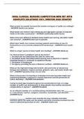 HOSA CLINICAL NURSING COMPETITION NEW SET WITH COMPLETE SOLUTIONS 100&percnt; VERIFIED 2026 UPDATE&excl;&excl;