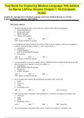 Test Bank For Exploring Medical Language 11th Edition by Myrna LaFleur Brooks Chapter 1-16 Complete Guide&period; 2023&sol;2024 VERIFIED ANSWERS