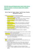 NUR 502 Advanced Pathophysiology Study Guide&colon; Review Topics for Chapter 7 & 8&vert;2026 Latest Update with Complete Solution-STU