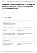 club pilates written Exam Newest 2026 Complete Questions &vert; With 100&percnt; Correct Answers graded A&plus; Guaranteed Success&excl;&excl;