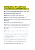 BSN 425 ACTUAL EXAM SCRIPT 2026 QUESTIONS WITH SOLUTIONS GRADED A&plus;