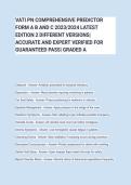 VATI PN COMPREHENSIVE PREDICTOR FORM A B AND C 2023&sol;2024 LATEST EDITION 2 DIFFERENT VERSIONS&vert; ACCURATE AND EXPERT VERIFIED FOR GUARANTEED PASS&vert; GRADED A