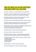 CBIS TEST BANK 2026 SOLVED QUESTIONS AND EXAM SCRIPT FULL SOLUTION