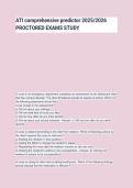 ATI comprehensive predictor 2025&sol;2026 PROCTORED EXAMS STUDY