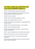 CDT FINAL PAPER 2026 QUESTIONS AND SOLUTIONS EXAMPREP GRADED A&plus;