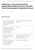 LETRS Units 5 - 8 Pre & Post Test &vert;&vert; EXAM &lpar;updated 2026&rpar; Questions & Answers &vert; With 100&percnt; Correct Answers graded A&plus; Guaranteed Success&excl;&excl;