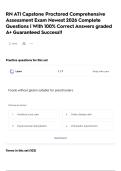 RN ATI Capstone Proctored Comprehensive Assessment Exam Newest 2026 Complete Questions &vert; With 100&percnt; Correct Answers graded A&plus; Guaranteed Success&excl;&excl;