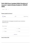 SWM DEQ Exam &lpar;updated 2026&rpar;   Questions & Answers &vert; Latest Already Graded A&plus; UPDATE &vert;2026 