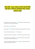 NSG 3280 - Exam 3 &lpar;Neuro&rpar; WITH QUESTIONS AND WELL VERIFIED ANSWERS REAL EXAM&excl;&excl; LATEST&excl;&excl; 2026