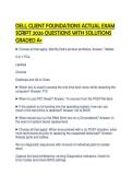 DELL CLIENT FOUNDATIONS ACTUAL EXAM SCRIPT 2026 QUESTIONS WITH SOLUTIONS GRADED A&plus;